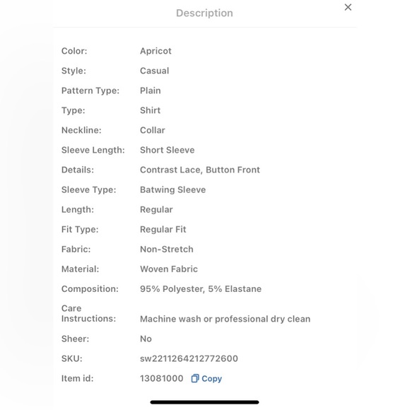 Contrast Lace Batwing Sleeve Shirt - Picture 2 of 11